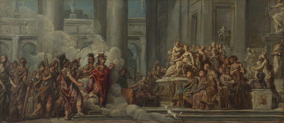 560x243 The Arrival Of Aeneas In Carthage Lacma Collections - Carthage Painting