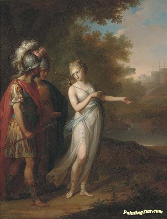 549x720 Venus Directing Aeneas And Achates To Carthage Artwork By Angelica - Carthage Painting