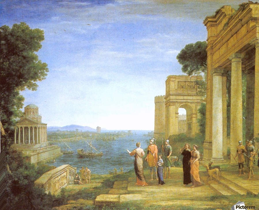 899x729 View Of Carthage Dido And Aeneas To Hunt - Carthage Painting
