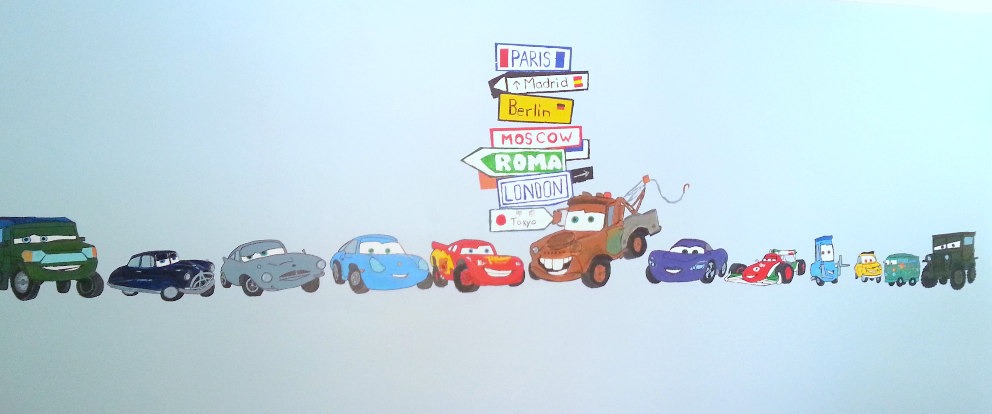 3250x1358 Custom Cartoon Murals - Cartoon Car Painting