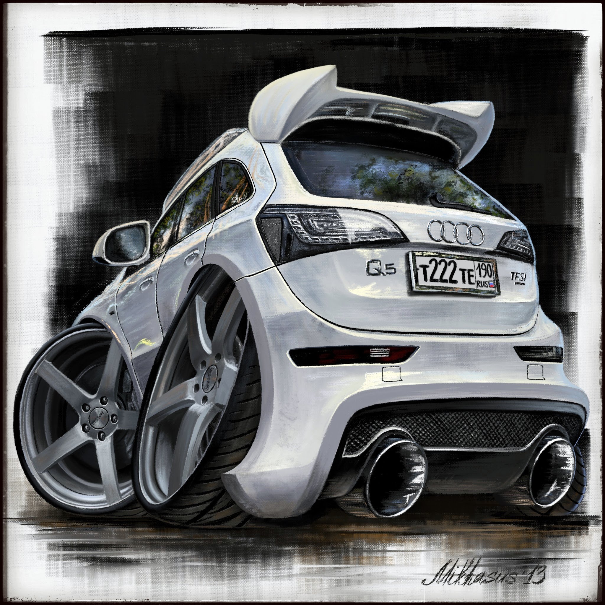 2048x2048 Audi Q5 Cartoon Cars Series Ipad Painting In Procreate - Cartoon Car Painting
