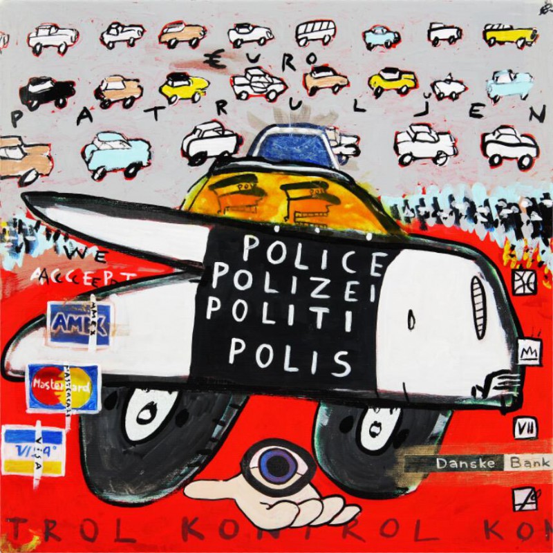 800x800 Cartoon Car Abstract Painting By Jacob Herskind F Wholesale Canvas - Cartoon Car Painting