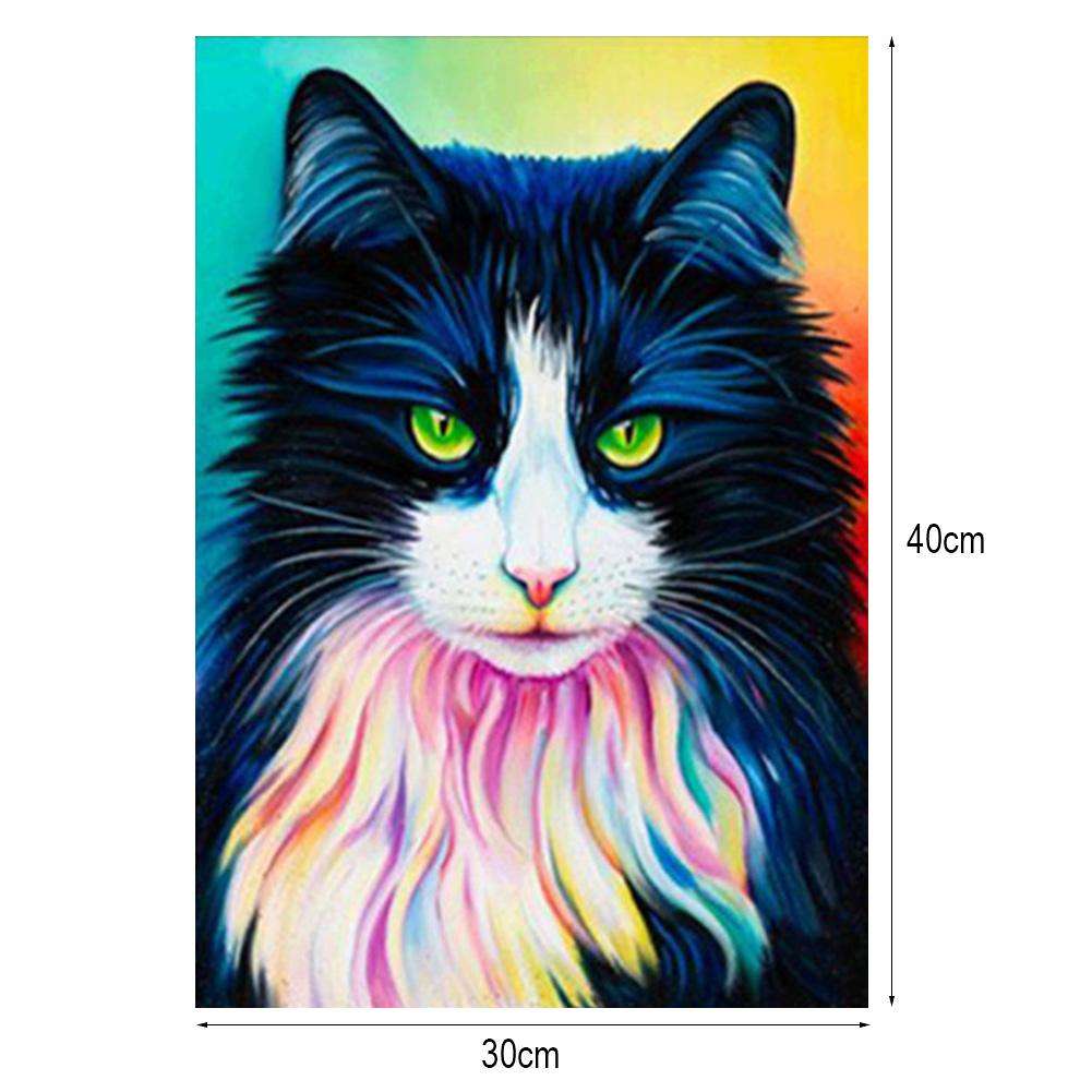 1001x1001 Diy Diamond Painting Cross Stitch Rhinestones Crystal Diamond - Cartoon Cat Painting