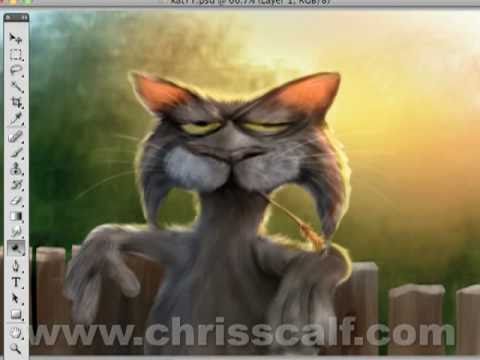 480x360 Speed Painting Cartoon Cat Character - Cartoon Cat Painting