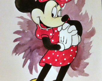 340x270 Mickey Mouse Print Mickey Mouse Art Mickey Mouse Painting - Cartoon Characters Painting