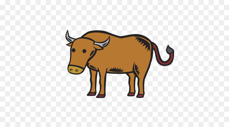 900x500 Painting Cartoon Illustration - Cartoon Cow Painting