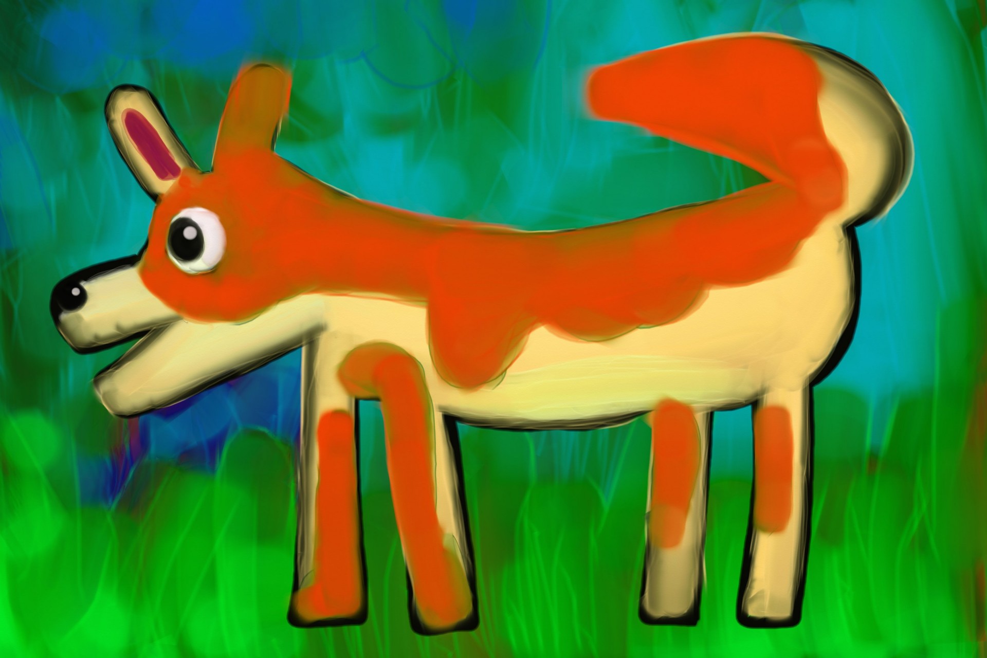 1920x1280 Cartoon Dog Painting Free Stock Photo - Cartoon Dog Painting