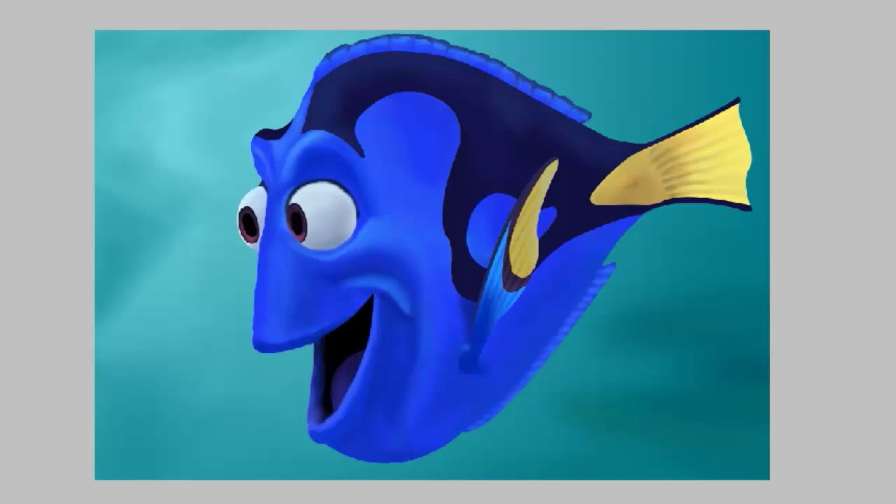 1280x720 Dory - Cartoon Fish Painting