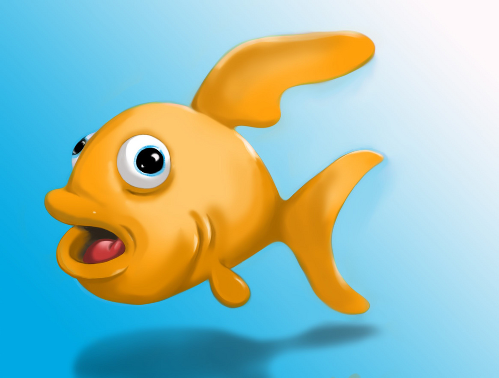 1024x777 Fish Digital Painting Richard Scott - Cartoon Fish Painting