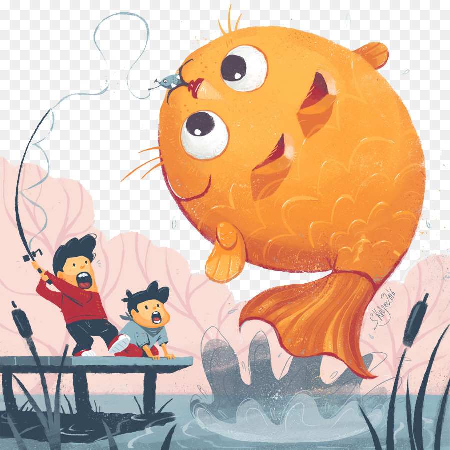 900x900 The Bubble Who Would Not Pop! Cartoon Clip Art - Cartoon Fish Painting