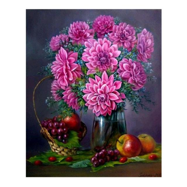 640x640 Love Cartoon Animal Diy 5d Diamond Painting Embroidery Cross - Cartoon Flower Painting