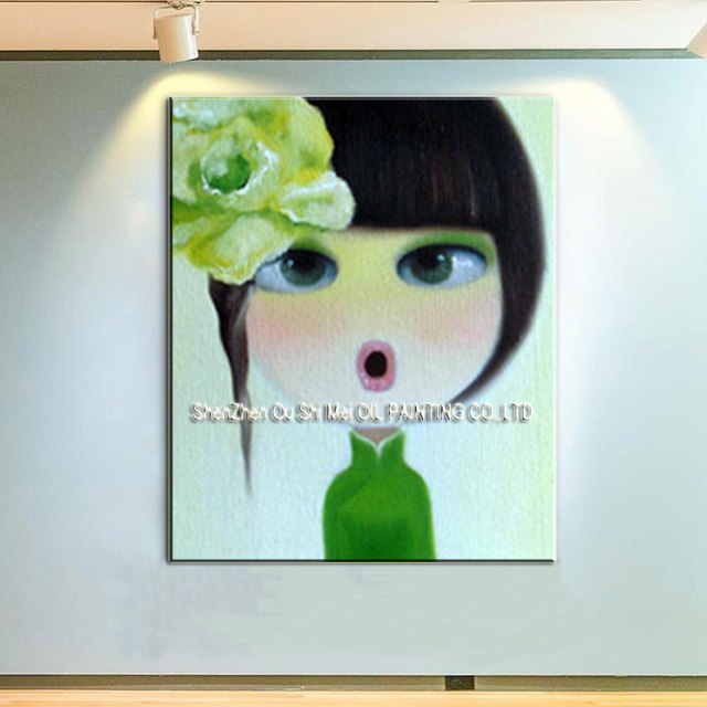 640x640 Online Shop Handmade Cute Cartoon Round Face Girl Paintings Hand - Cartoon Girl Painting
