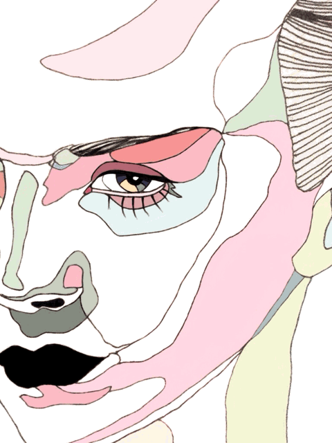 480x640 Art Illustration Artists On Tumblr Gif On Gifer - Cartoon Girl Painting