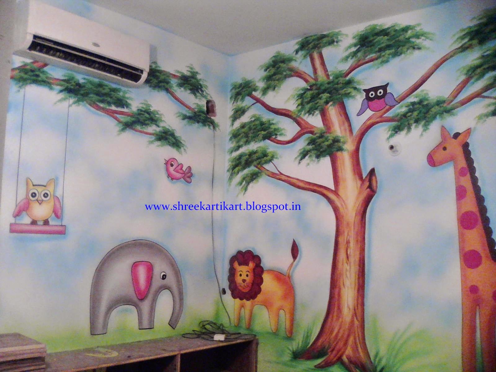 1600x1200 Play School Wall Painting,3d Cartoon Painting,school Painting - Cartoon Images Painting