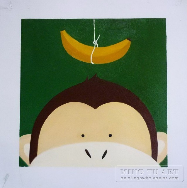 Cartoon Monkey Painting