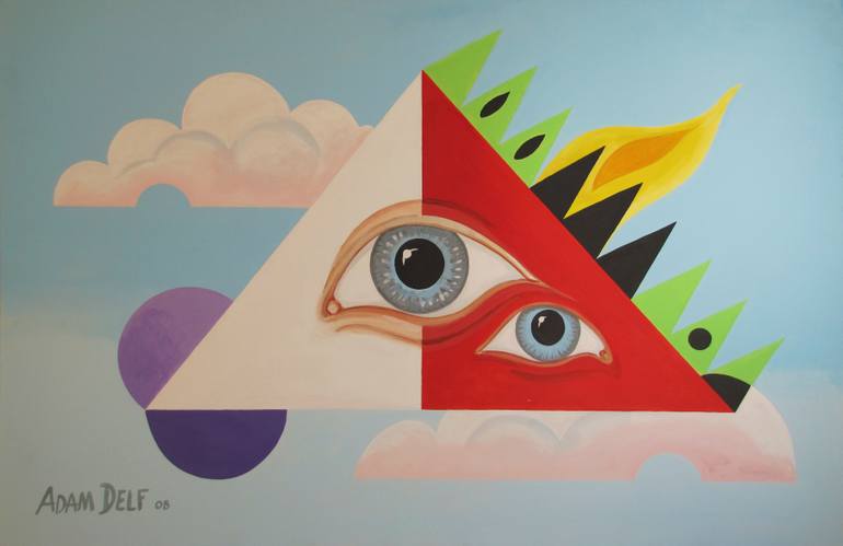 770x499 Saatchi Art The Trained Monkey Painting By Adam Delf - Cartoon Monkey Painting