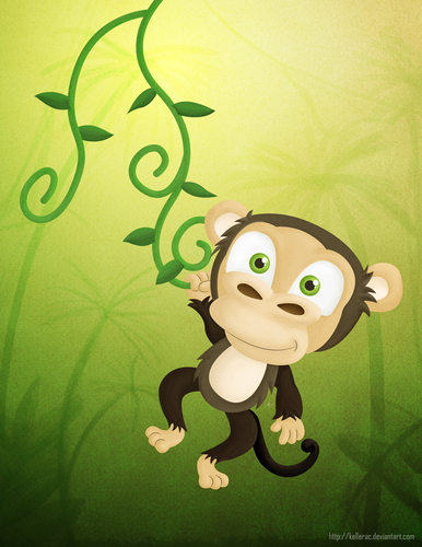 386x500 A Random Monkey By Kellerac Nature Cartoon Toonpool - Cartoon Monkey Painting