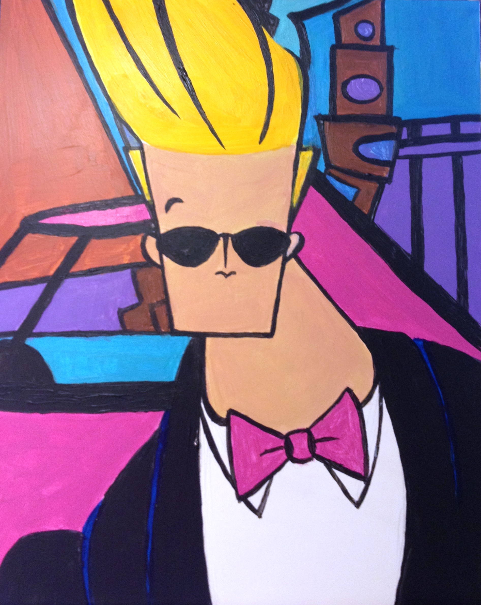 1893x2380 Johnny Bravo Art By - Cartoon Network Painting