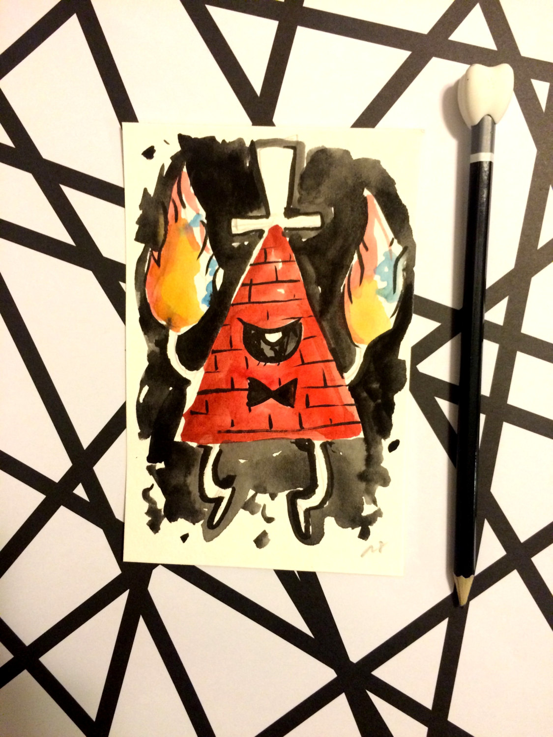 1125x1500 Bill Gravity Falls Original Painting 4x6 Inches, Cartoon Network - Cartoon Network Painting