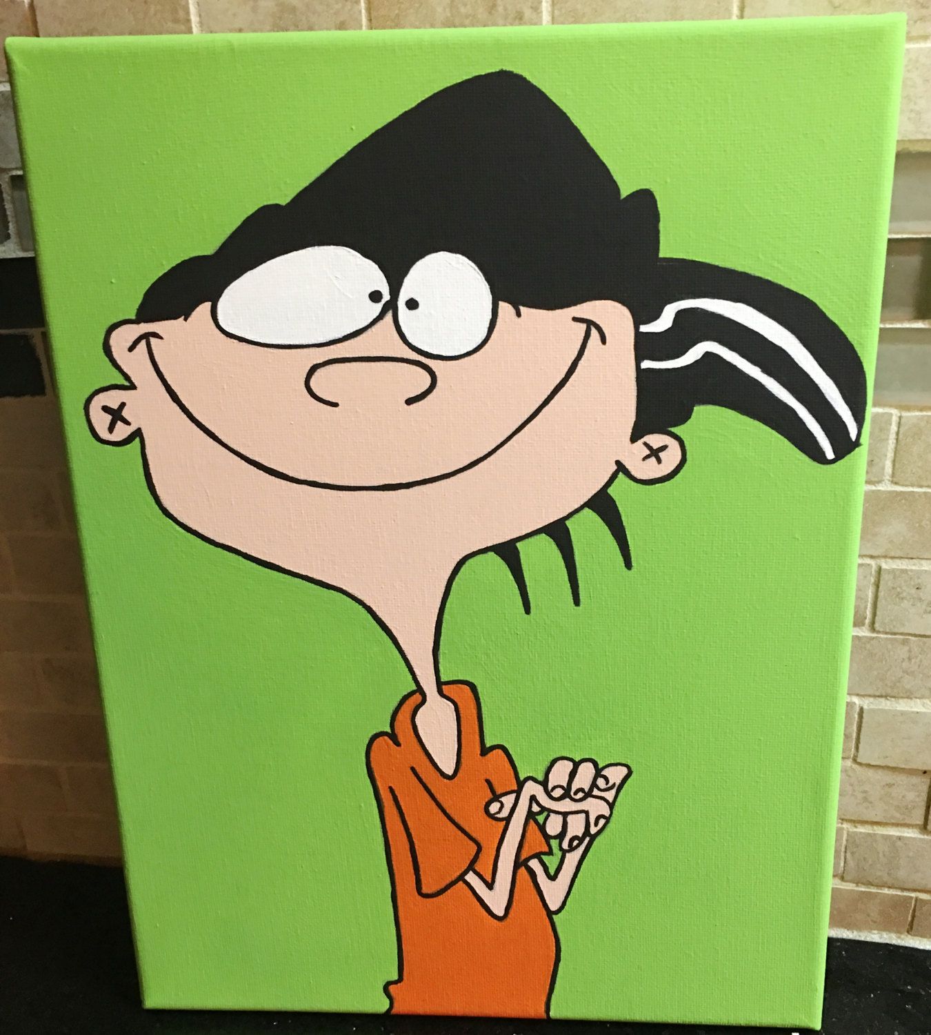 1350x1500 Cartoon Network's Edd Or Double Dee From Ed, Edd And Eddy Original - Cartoon Network Painting