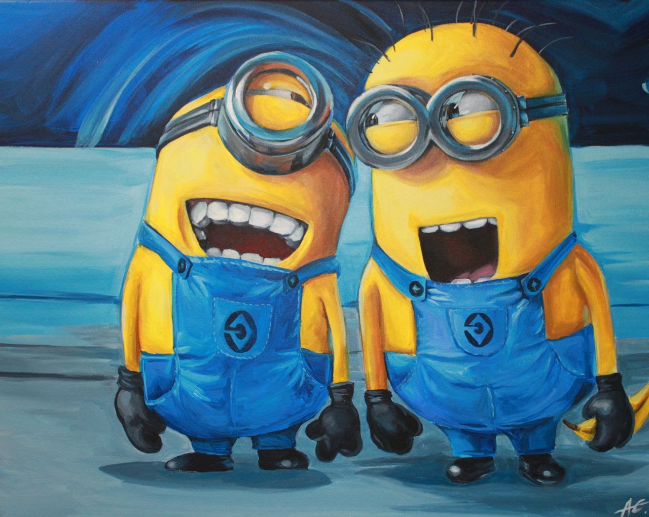 1280x1020 Painting Minions (Despicable Me) - Cartoon Painting