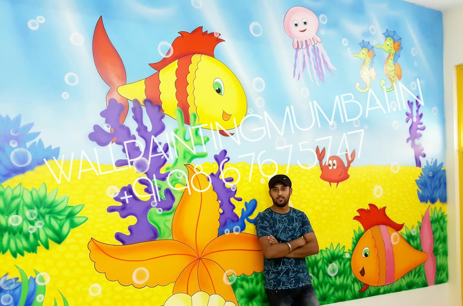 1600x1058 Kids Room Cartoon Painting Pre School Classroom Cartoon Painting - Cartoon Painting For Kids