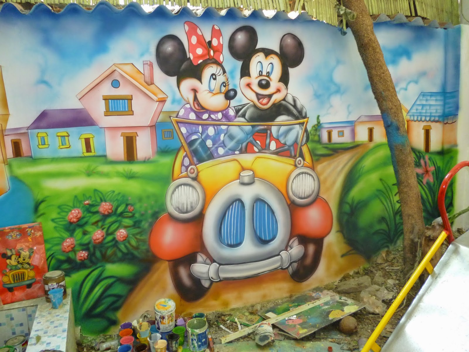 1600x1200 Play School Wall Painting 3d Wall Painting Cartoon Painting - Cartoon Painting For Kids