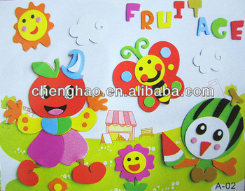 350x273 3d Diy Cartoon Wall Painting For Kids Eva Draw - Cartoon Painting For Kids