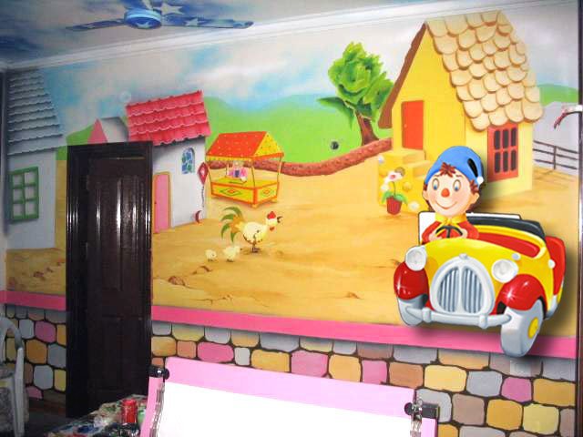 640x480 Cartoon Wall Painting Kids Room Cartoon Wall Painting - Cartoon Painting For Kids