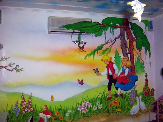640x480 Child Room Cartoon Paintings House Floor Plans - Cartoon Painting For Kids