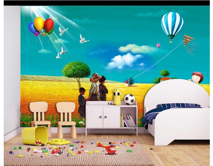 739x579 Custom Mural 3d Non Woven Wallpaper Cartoon Painting Children Room - Cartoon Painting For Kids
