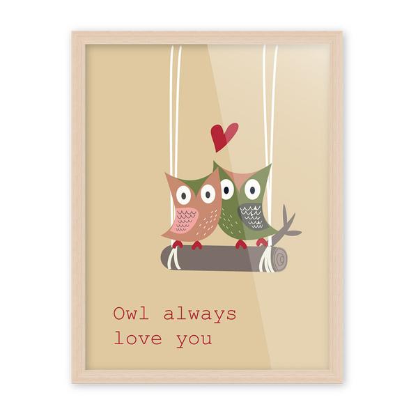 600x600 Cute Cartoon Animal Cards A4 A3 Art Prints Poster Living Room Wall - Cartoon Painting Frame