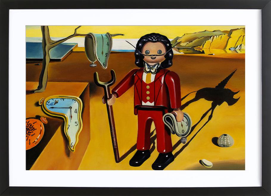 910x661 Dali As Poster In Wooden Frame By Pierre Adrien Sollier Juniqe - Cartoon Painting Frame