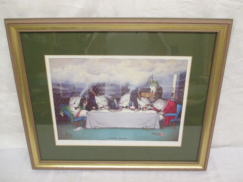 1024x768 Framed Limited Edition Signed Cartoon Print By Loon Called Smoked - Cartoon Painting Frame