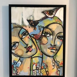 320x320 Wood Canvas Floater Picture Frame Custom Natural Wood Black Cf5 - Cartoon Painting Frame