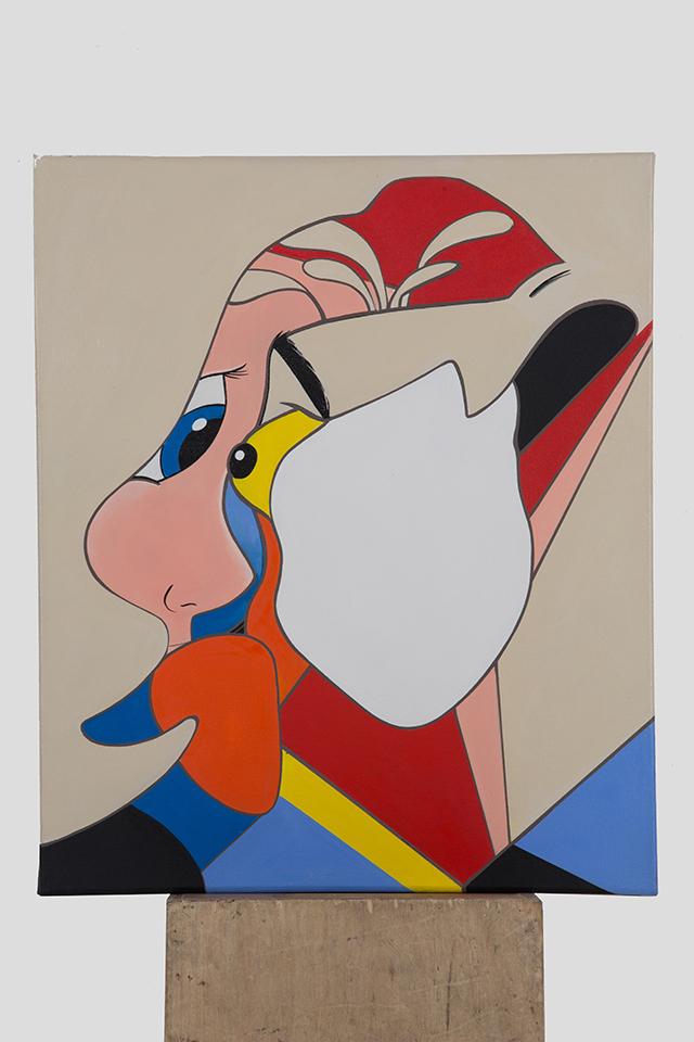 640x960 Cartoons Become Faceless Comic Abstractions - Cartoon People Painting