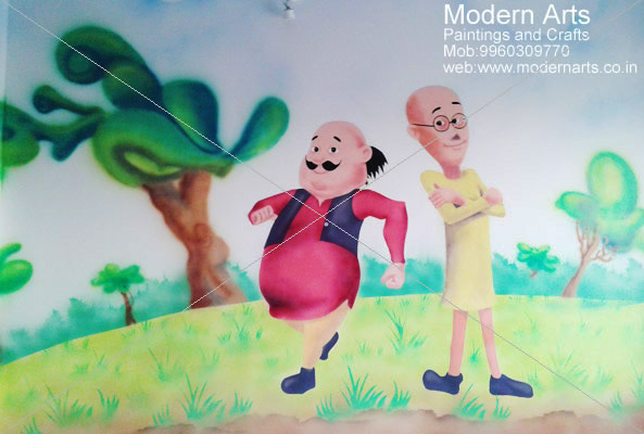 593x400 Painting Artist In Mumbai, Children Bedroom Wall Painting Artist - Cartoon Pictures Painting