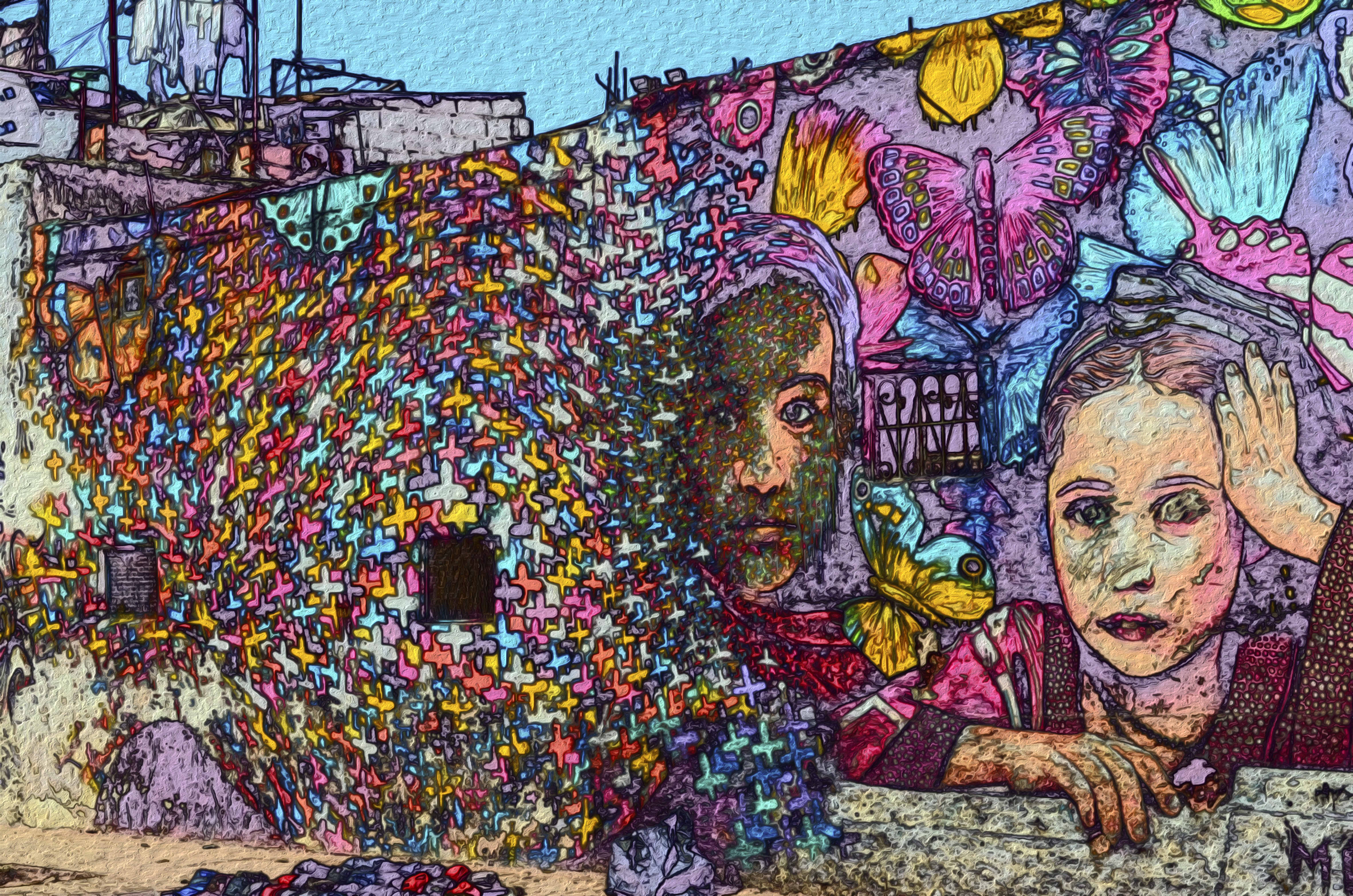 9449x6258 Street Art Kikontheroad - Casa Blanca Painting