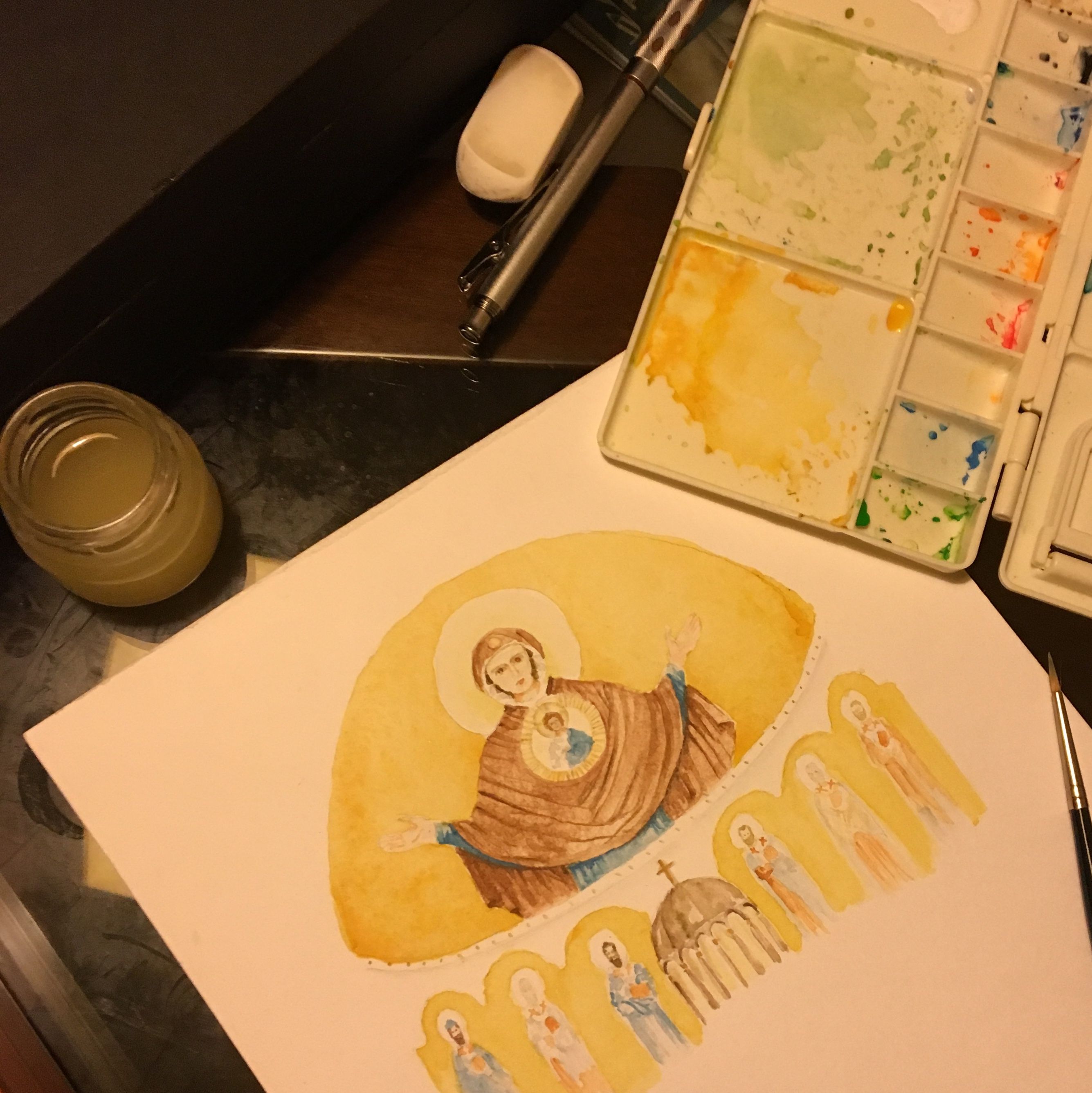 2670x2673 Watercolor - Casamento Painting