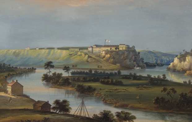 620x395 Painting Of Fort Snelling Mnopedia - Casper Painting