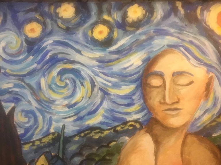 770x577 Saatchi Art Goddess Of The Starry Night Painting By Cassandra Clark - Cassandra Painting