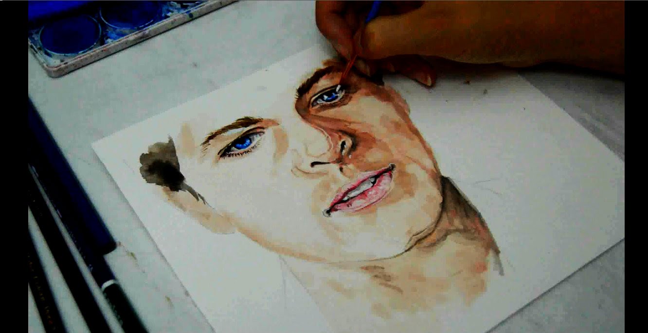 1332x686 Misha Collins Tribute! Aka Castiel From Supernatural - Castiel Painting