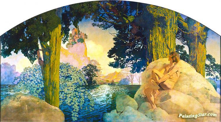 750x416 Dream Castle In The Sky,1908 Artwork By Maxfield Parrish Oil - Castle In The Sky Painting