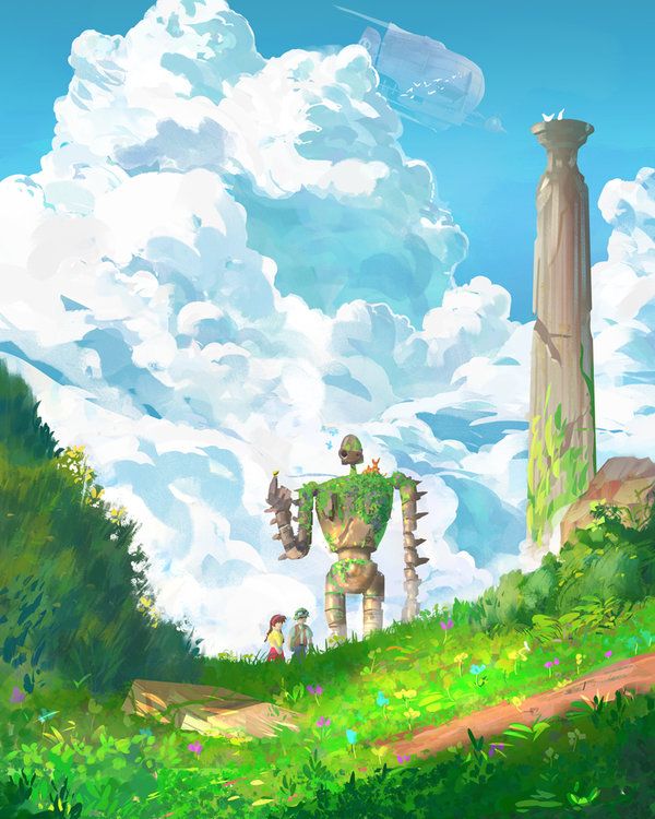 600x750 Laputa Castle In The Sky By On @ - Castle In The Sky Painting