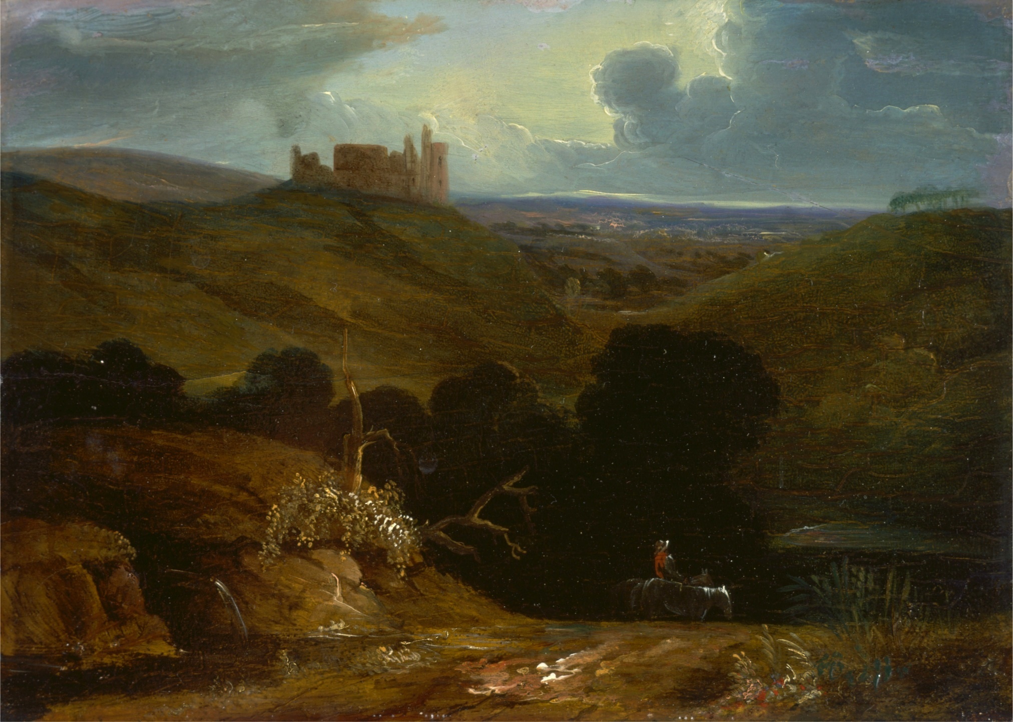2024x1444 Landscape With A Castle Painting John Martin Oil Paintings - Castle Landscape Painting