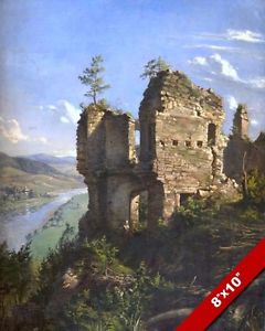 240x300 Zamek Polish Castle Ruins Landscape Painting Poland Art - Castle Landscape Painting