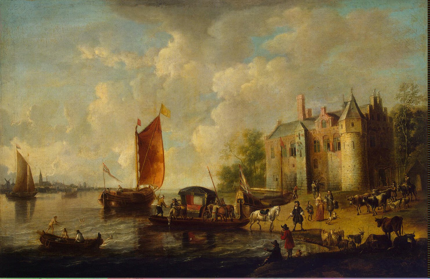 1484x966 Hermitage Museum Oil Paintings Reproductions On Artclon - Castle Oil Painting