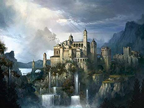 463x347 Medieval Castle Oil Painting On Canvas Modern Wall Art - Castle Oil Painting