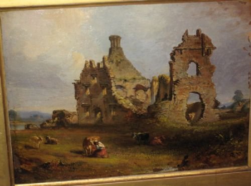 500x371 Victorian Irish Castle Oil Painting 155795 Sellingantiques.co.uk - Castle Oil Painting