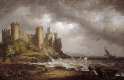428x276 A Painting Of A View Of Conway Castle By Nicholas Pocock, Sizergh - Castle Painting